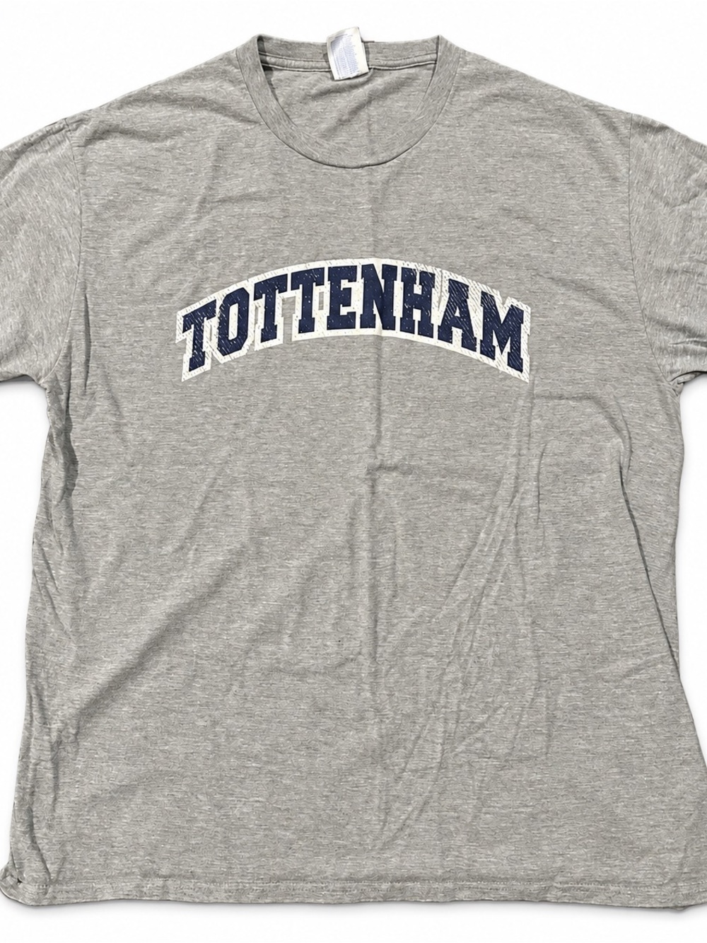 Port and Company Gray T-Shirt with Navy Tottenham Arch